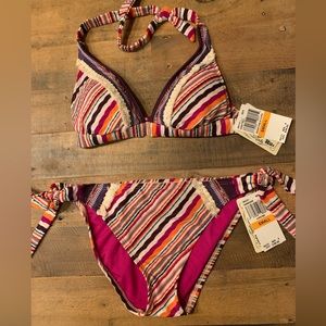 NWT! Lucky Brand Mumbai tie hipster bikini/Size Small